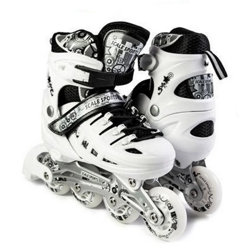 Дитячий набір ролики з комплектом захисту Scale Sports LFC905SWHITE розмір 29-33 захист, шолом