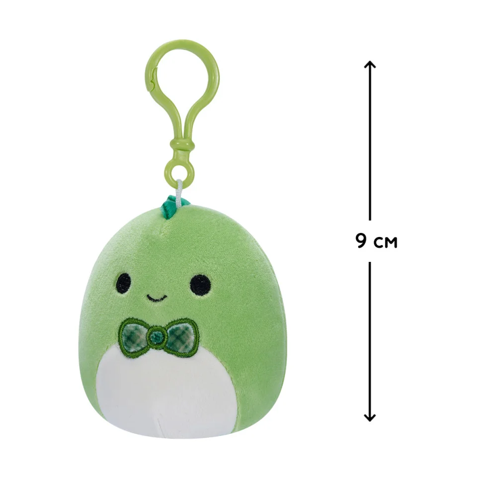 Мягкая игрушка Дино Денни Squishmallows SQCP00151 на клипсе 9 см