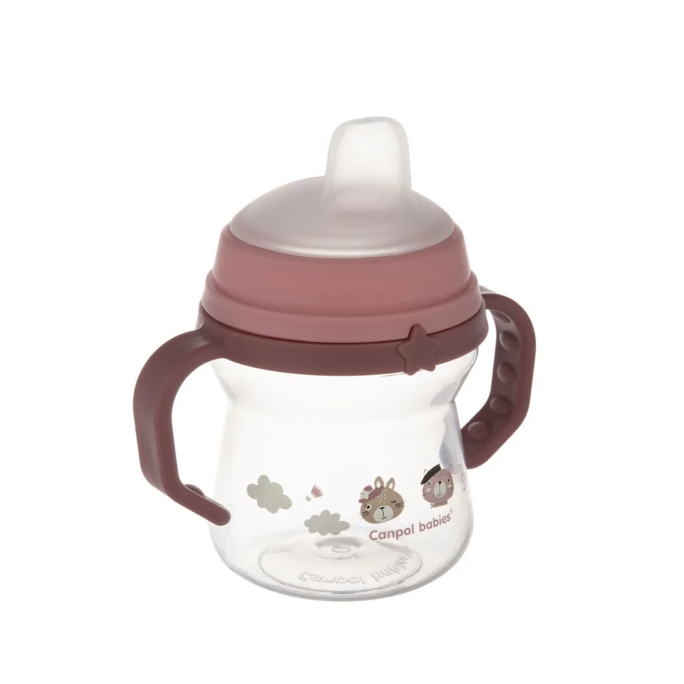 Кружка тренувальна з силіконовим носиком Bonjour Paris FirstCup Canpol babies 56/612_pin 150 мл