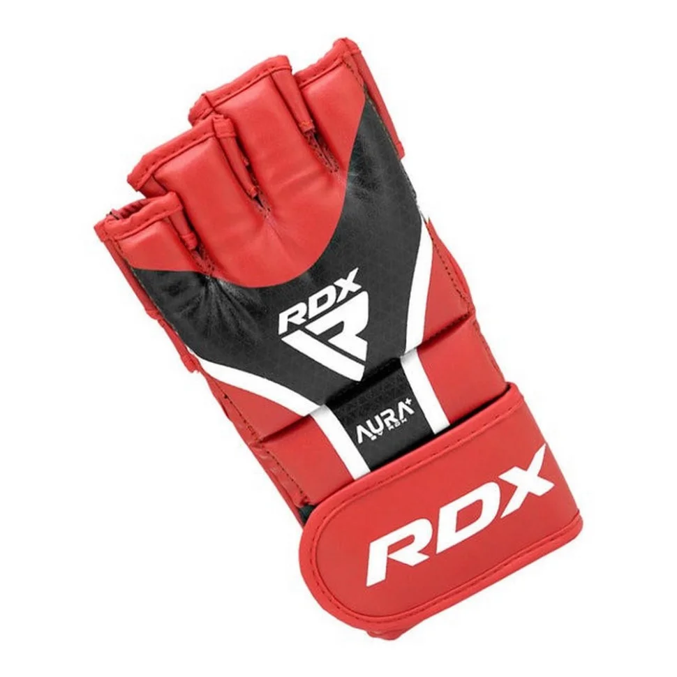 Рукавиці для ММА AURA PLUS T-17 RDX Inc Limited GGR-T17RB-M+ Red/Black, M (капа у комплекті)