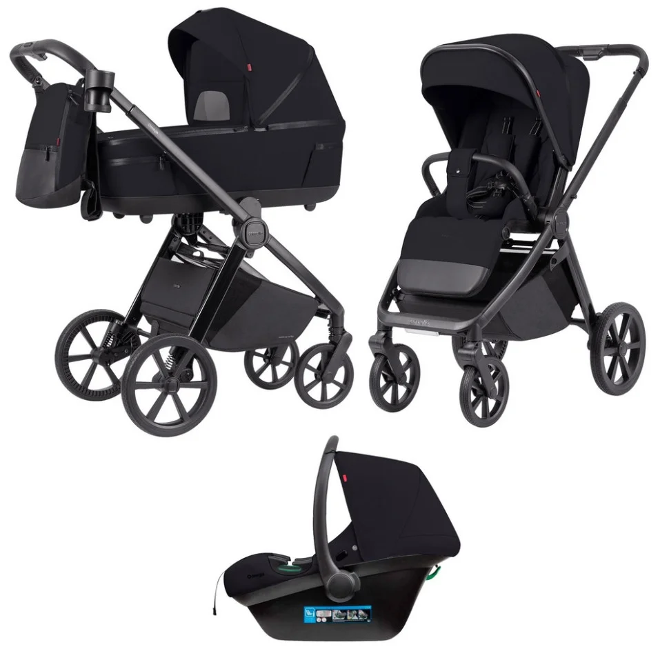 Коляска универсальная 3 в 1 Omega CRL-6545 CARRELLO CRL-6545 Cosmo Black