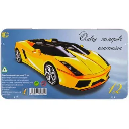 Набір олівців 12 кольорів COLOR-IT CRМ555-12 Metal elastico "С" (Машина)