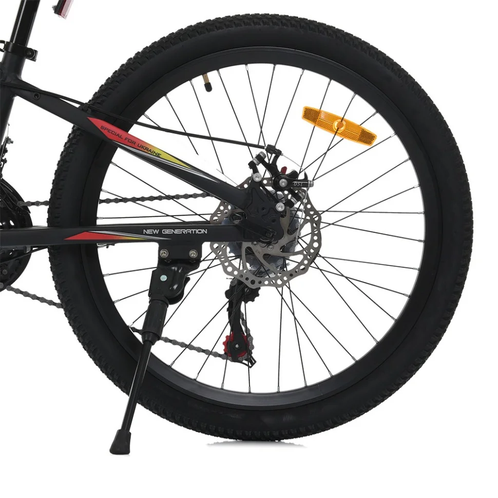 Велосипед PROF1 MTB2401-2, 24 дюймов, алюминиевая рама 11 Shimano 21SP черный