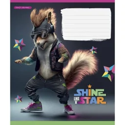 Тетрадь ученическая "Dance star" Школярик 018-3276L-4 в линию, 18 листов
