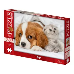 Пазл класичний "Цуценя та кошеня" Danko Toys C380-06-01, 380 елементів