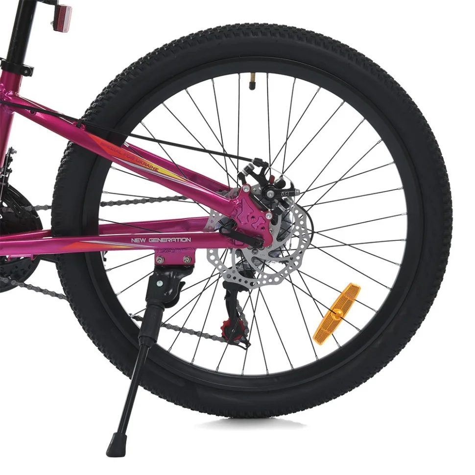 Велосипед PROF1 MTB2401-3, 24 дюймів, алюмінієва рама 11 Shimano 21SP фуксія