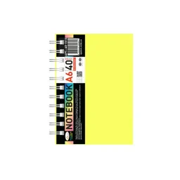 Блокнот А6 Апельсин АП-1510(Yellow) 40 листов, пружина боковая