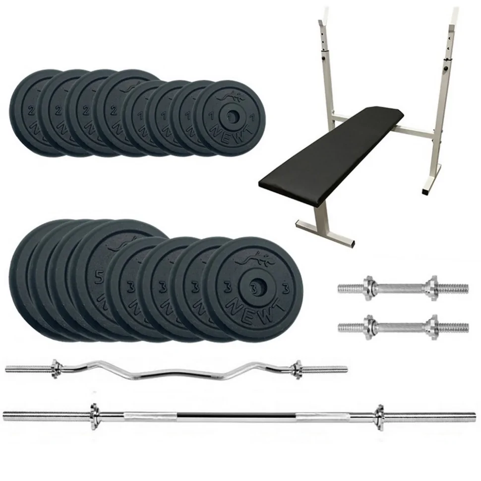 Лава для жиму з набором штанга та гантелі Stadard Set-STH Home Newt NE-M-STH-SET-55, 55 кг
