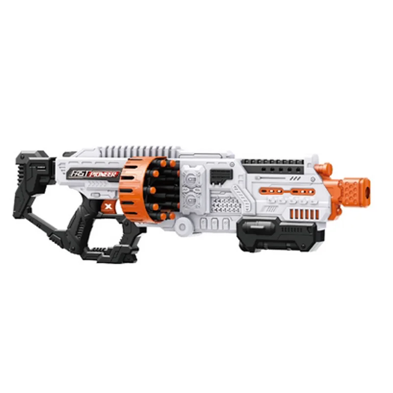 Игрушечный пулемет автоматический Blaster BIG527 двойной барабан на батарейках