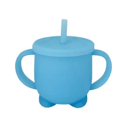 Силиконовая чашка-поилка с крышкой Mega Zayka MGZ-0302(Blue) 200 мл Силиконовая чашка-поилка с крышкой Mega Zayka MGZ-0302(Blue) 200 мл