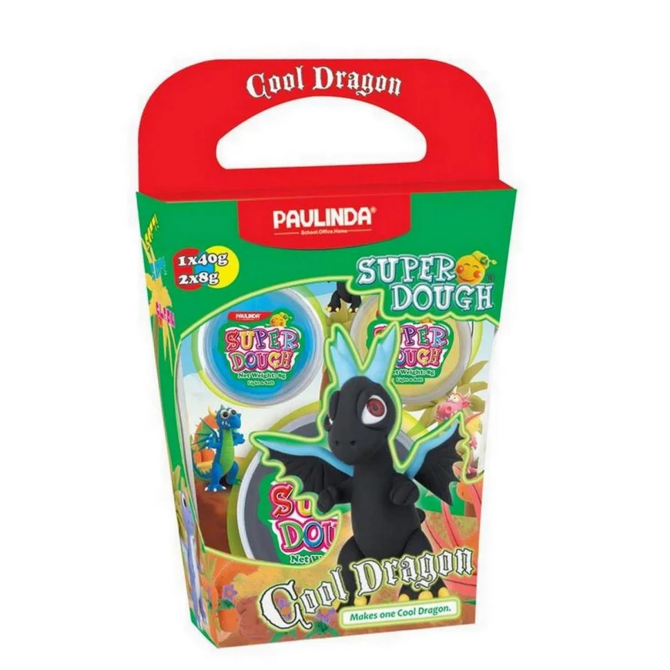Маса для ліплення Paulinda Super Dough Cool Dragon Дракон чорний PL-081378-17