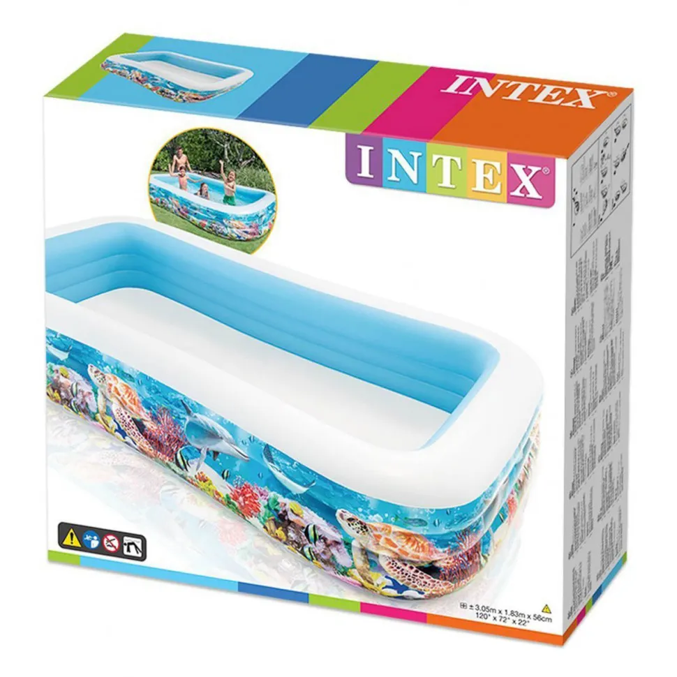 Надувний басейн сімейний Intex 58485 Морський