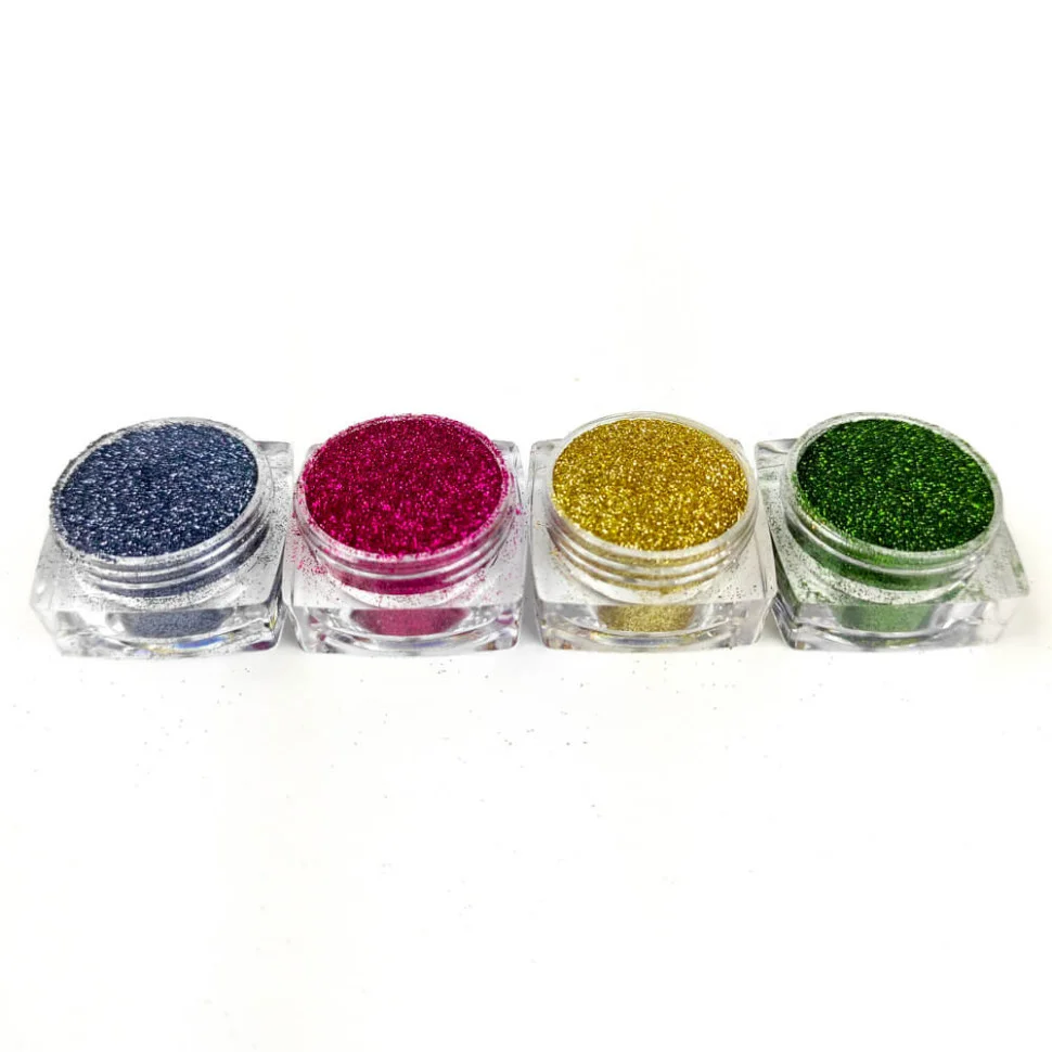 Набор глиттера для био-тату «Базовый №2» Fresh Tattoo glitter-set-4x-2, 4 цвета 