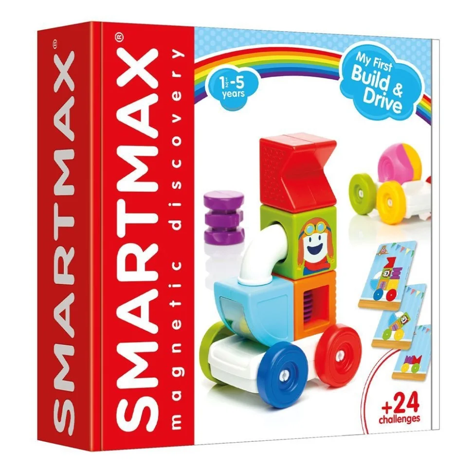 Магнитный конструктор Мои первые модели, которые едут Smartmax SMX 237, 8 деталей