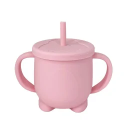 Силиконовая чашка-поилка с крышкой Mega Zayka MGZ-0302(Pink) 200 мл Силиконовая чашка-поилка с крышкой Mega Zayka MGZ-0302(Pink) 200 мл