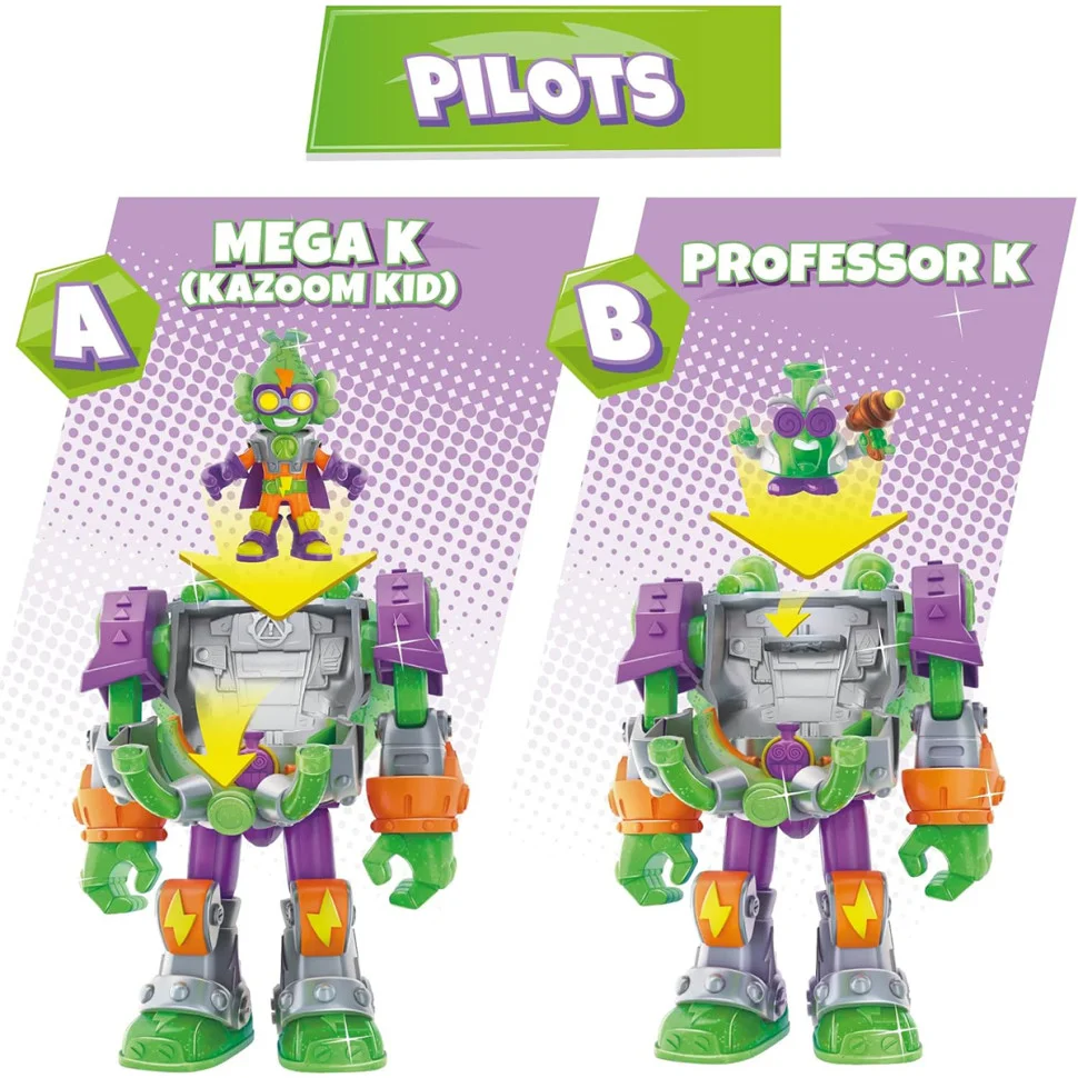 Игровой набор Супербот Мега-К Superthings S PSTSP116IN20 робот, казум-кид, фигурка