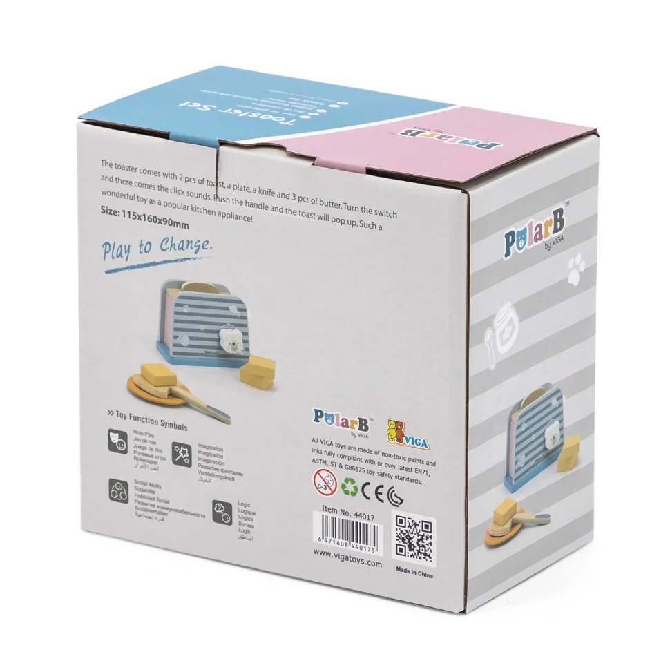 Игрушечный тостер Viga Toys PolarB 44017 деревянный