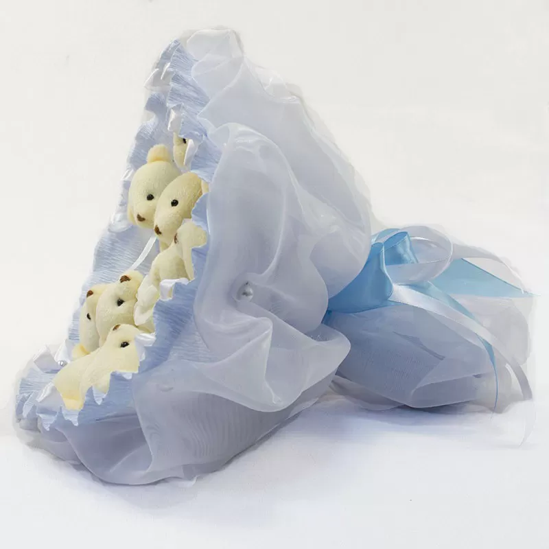Букет из игрушек Мишки 9 голубой 5350IT                                                             