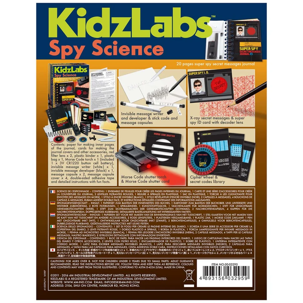 Набор шпиона Секретные сообщения 4M 00-03295 серия KidzLabs