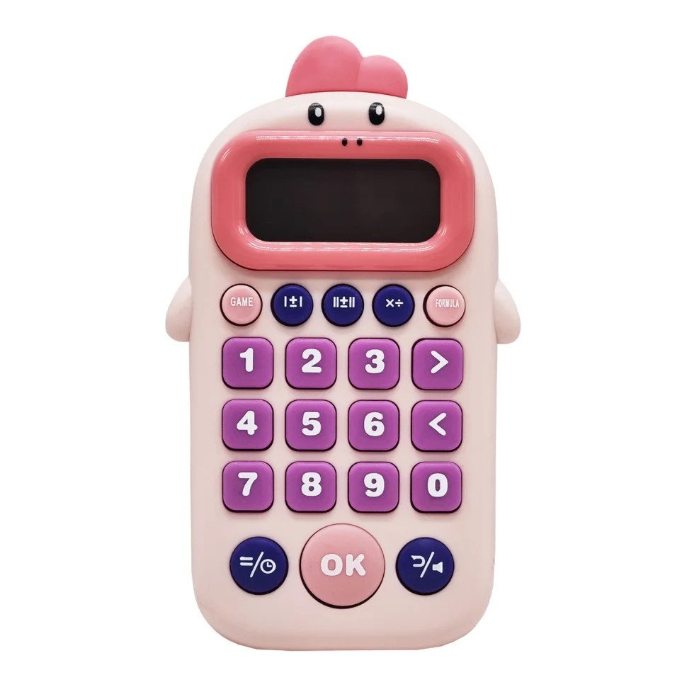 Калькулятор розвиваючий Bambi 99-7(Pink) зі звуком, англійська озвучка