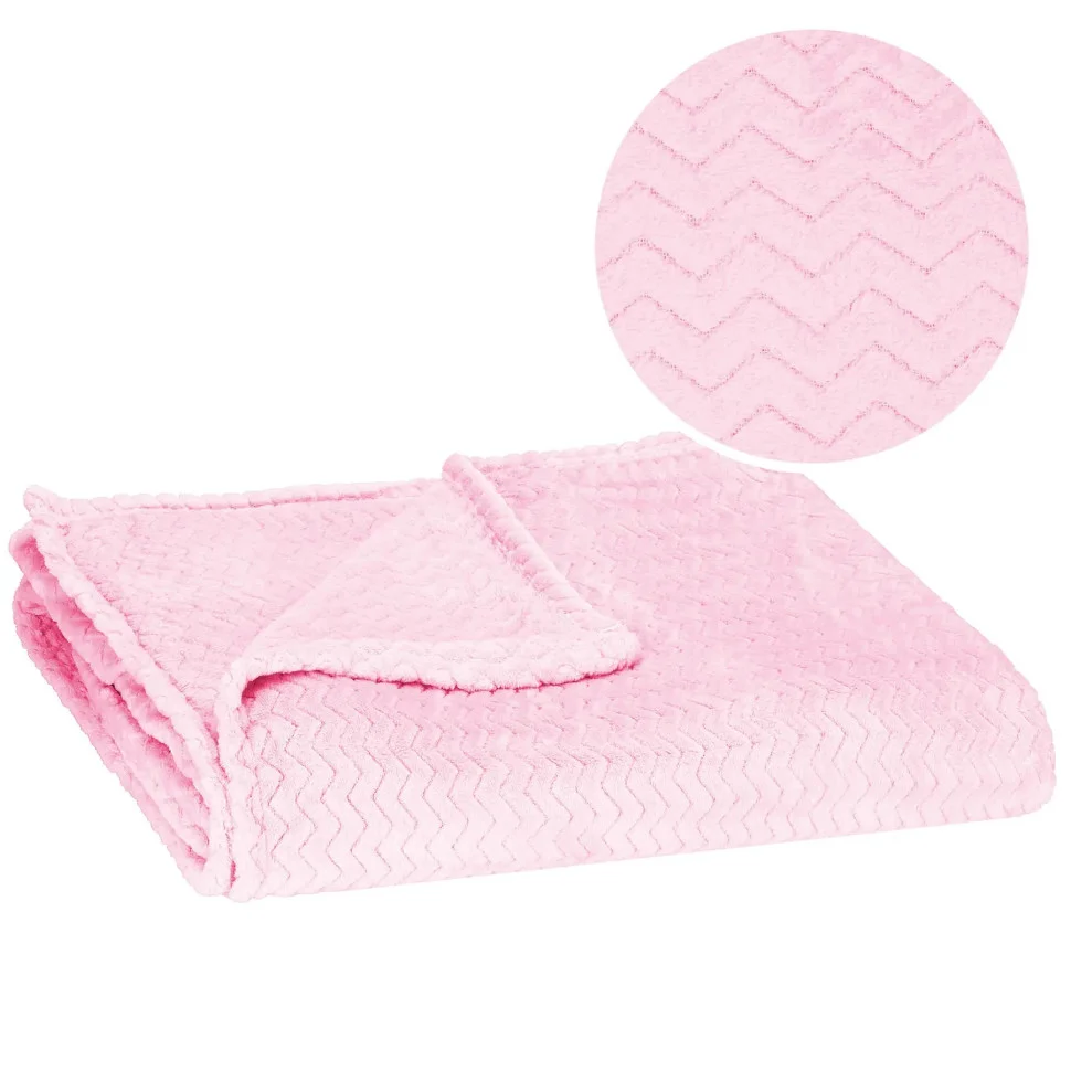 Плед-покривало Extra Soft Springos HA7142 рожевий 160x200 см