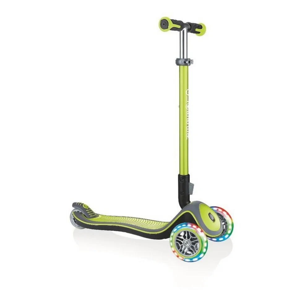Дитячий триколісний самокат ELITE DELUXE GLOBBER 444-406 зелений, колеса з підсвічуванням
