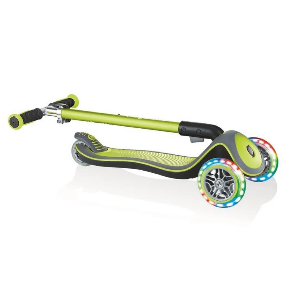 Дитячий триколісний самокат ELITE DELUXE GLOBBER 444-406 зелений, колеса з підсвічуванням