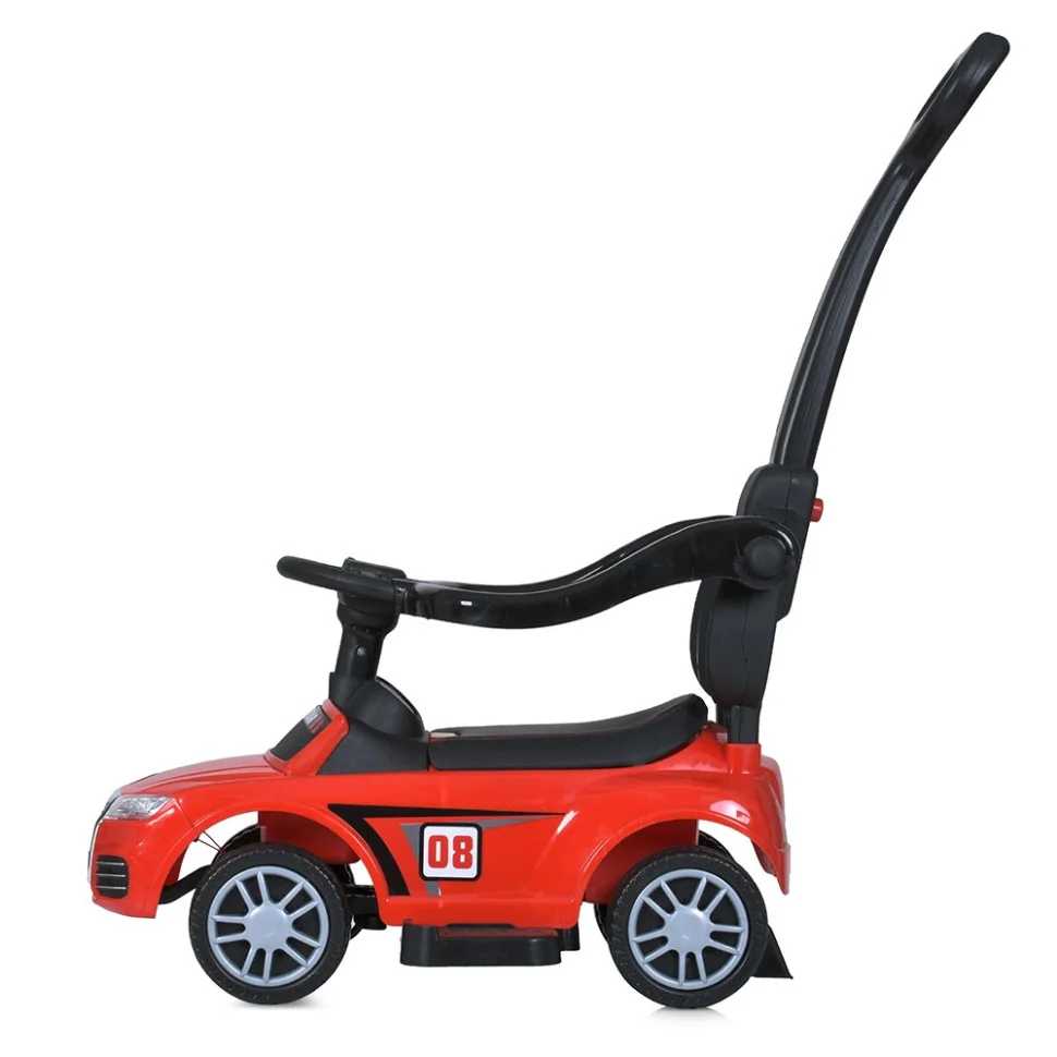 Детская каталка-толокар Bambi Racer M 5045L-3 красный, c родительской ручкой