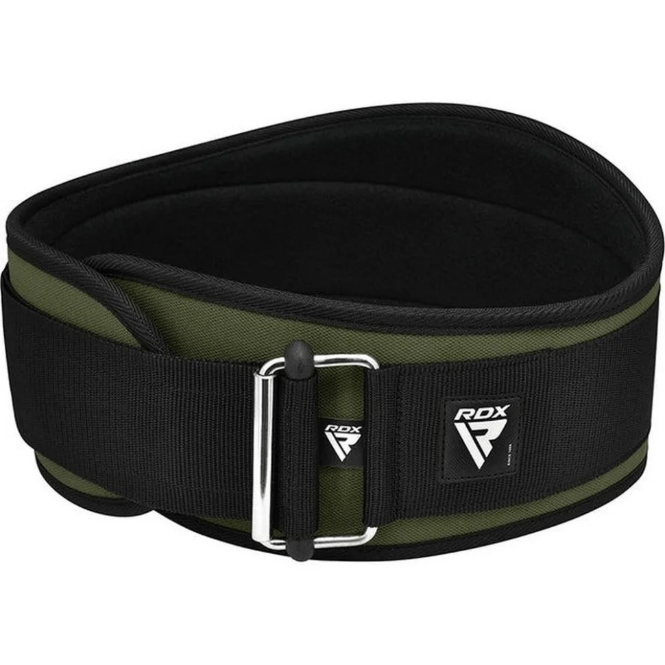 Пояс для тяжелой атлетики RX3 EVA Curve RDX Inc Limited WBE-RX3AG-L, неопреновый, Army Green, L