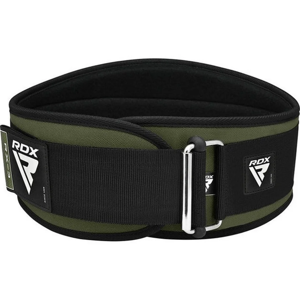 Пояс для тяжелой атлетики RX3 EVA Curve RDX Inc Limited WBE-RX3AG-L, неопреновый, Army Green, L
