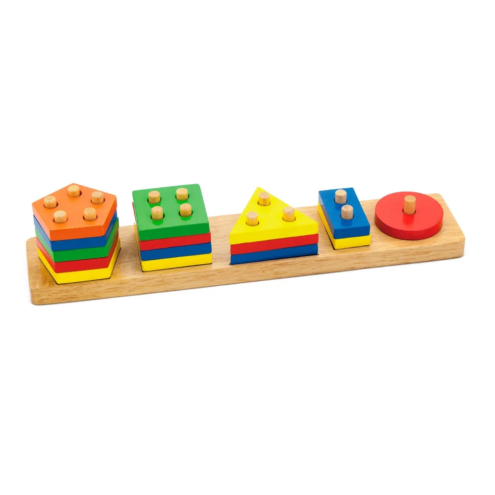 Дерев'яна іграшка Геометричні фігури Viga Toys 58558 пірамідка