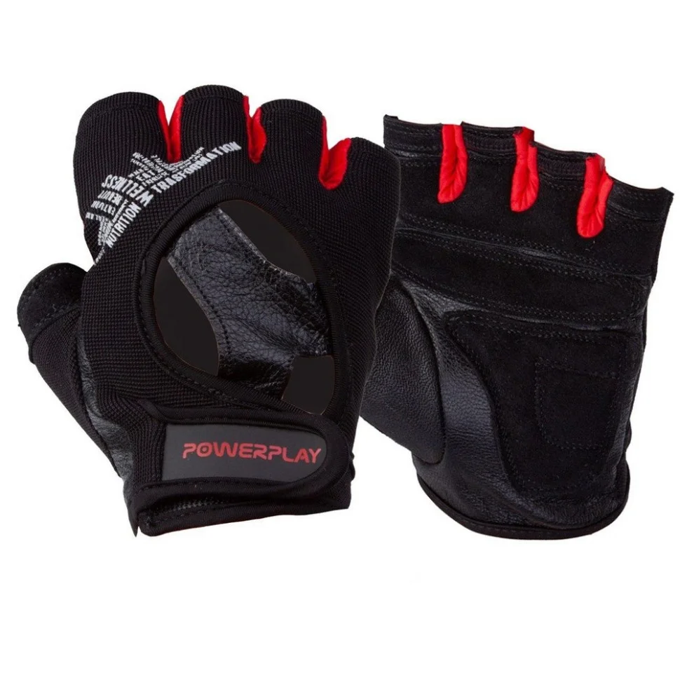 Перчатки для фитнеса PowerPlay PP_2222_M_Black, Черные, M
