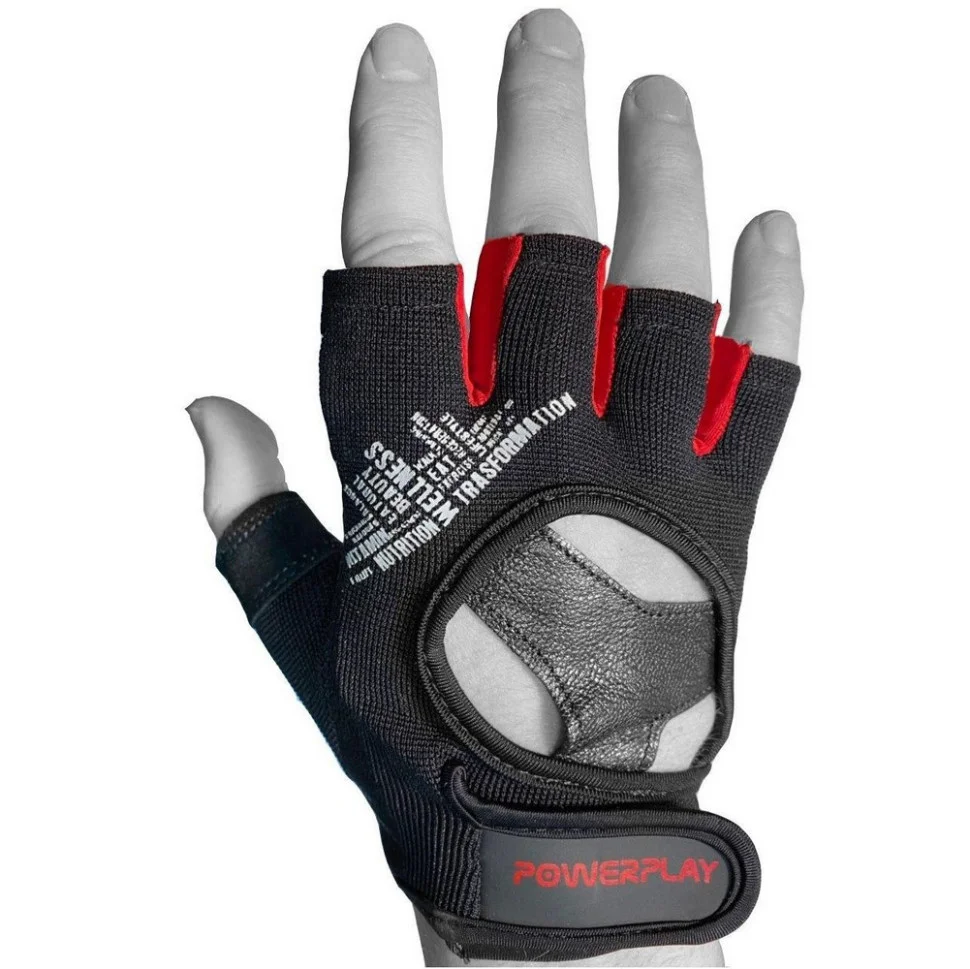 Перчатки для фитнеса PowerPlay PP_2222_M_Black, Черные, M