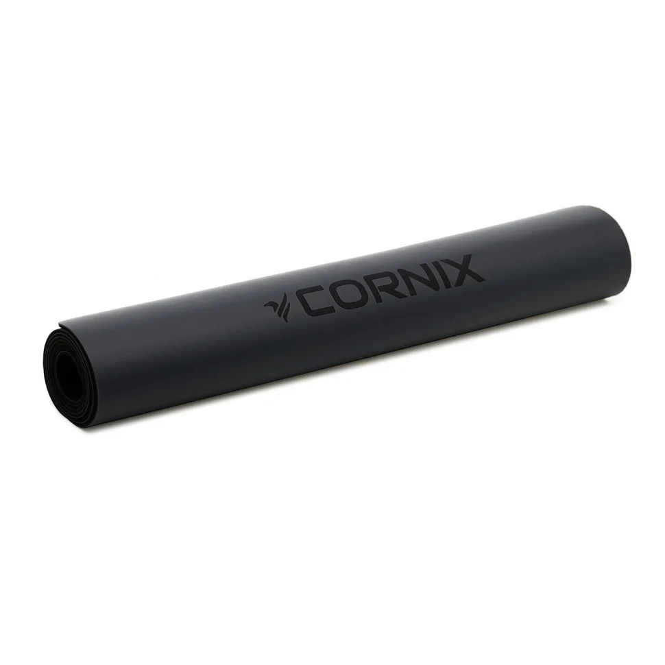 Килимок спортивний для йоги та фітнесу Cornix XR-0317 Black 183 x 68 x 0.4 см