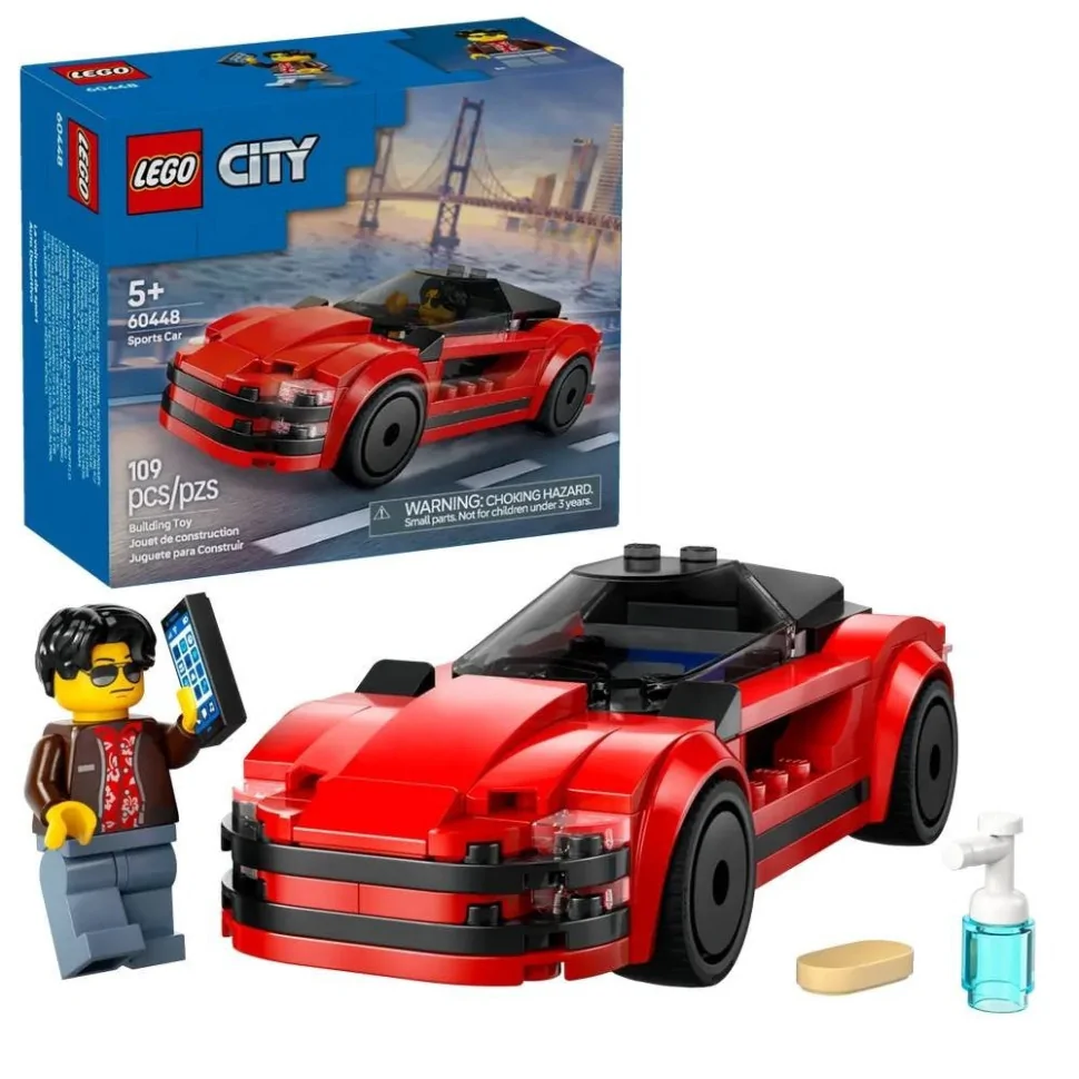Конструктор Червоний спортивний автомобіль LEGO 60448, 109 деталей
