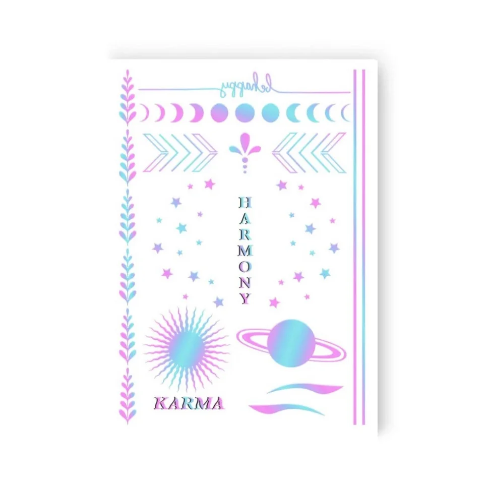 Набор временных татуировок «Harmony mood» TATTOOSHKA LB-186 голограмма                                                                   