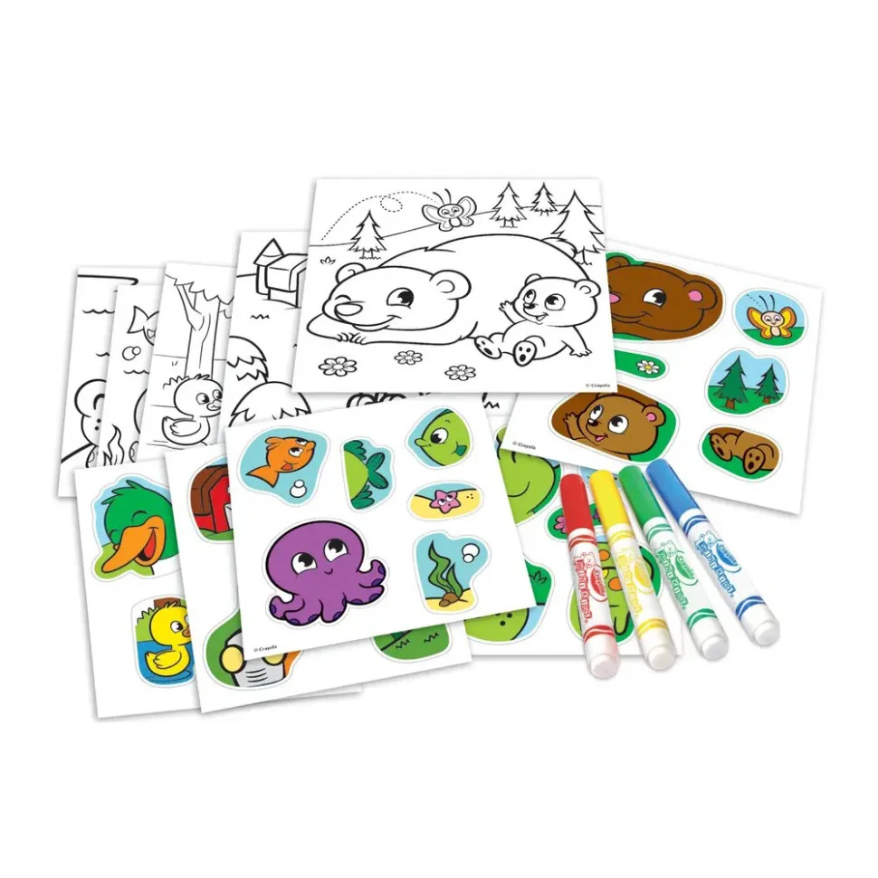Набор для творчества-пазл с наклейками Crayola 256699.106, 4 фломастера