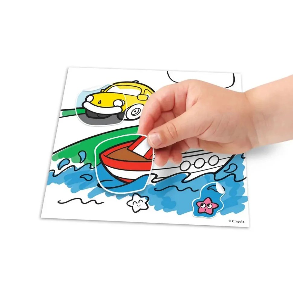 Набор для творчества-пазл с наклейками Crayola 256699.106, 4 фломастера