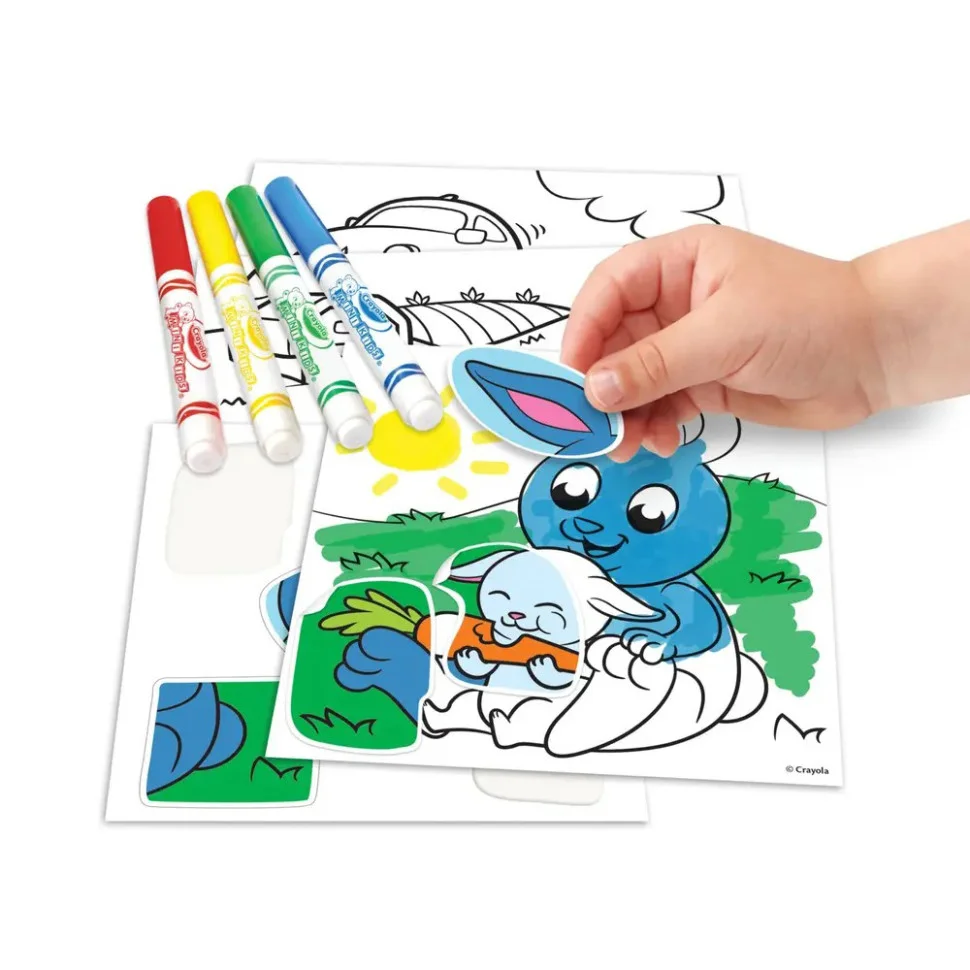 Набор для творчества-пазл с наклейками Crayola 256699.106, 4 фломастера