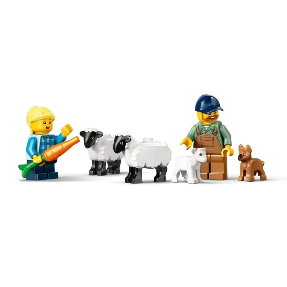 Конструктор Красный фермерский трактор с прицепом LEGO 60461L 116 деталей