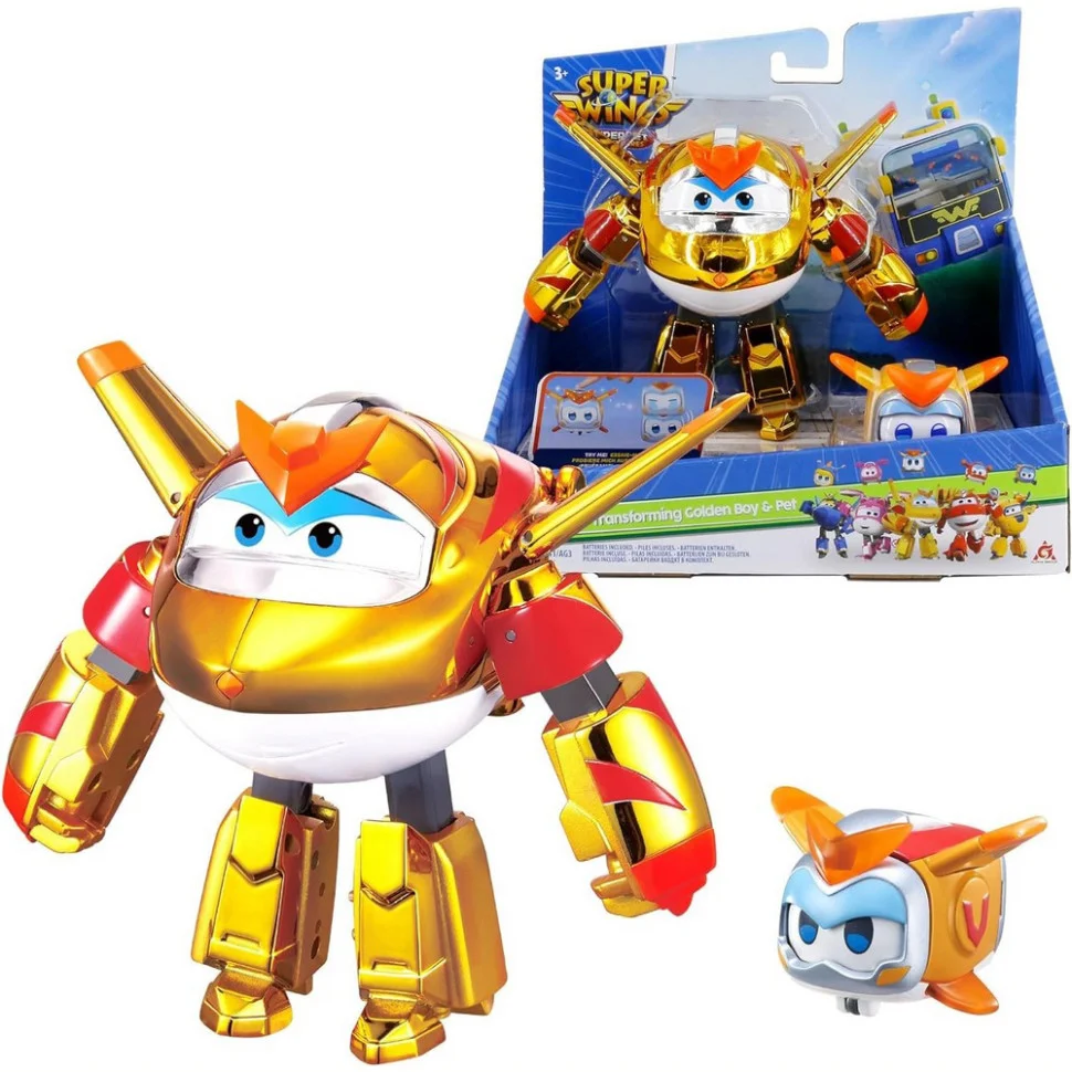 Игровой набор Transforming Золотой Мальчик Super Wings EU770441, 12 см