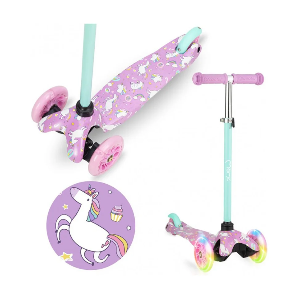 Самокат трехколесный WEENDY MoMi HULA00006 purple unicorns