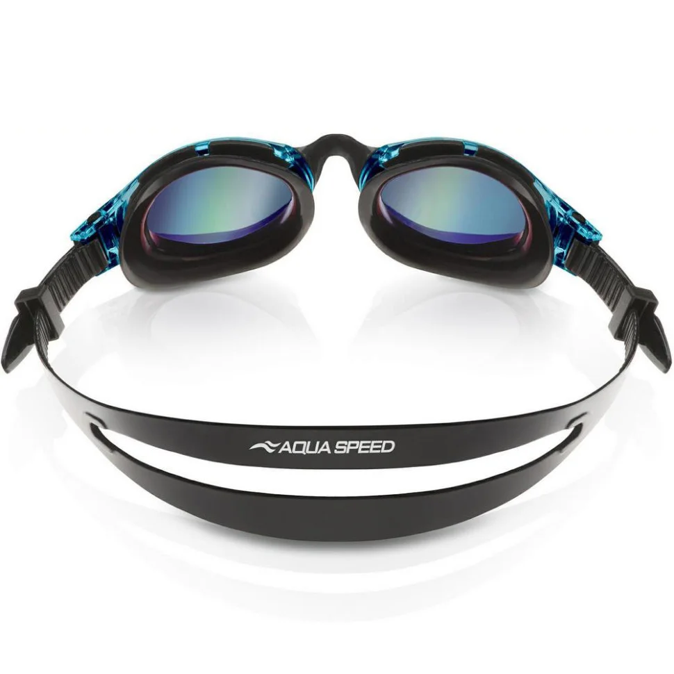 Очки для плавания TRITON 2.0 MIRROR Aqua Speed 283-02(60412) черный, бирюзовый, OSFM
