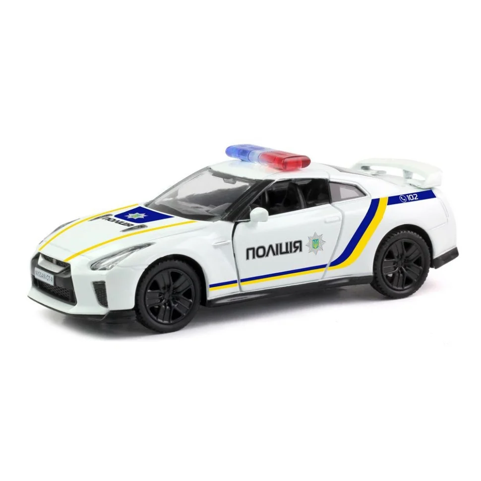 Машинка инерционная NISSAN GT-R UKRAINIAN POLICE CAR Uni-fortune 554033P масштаб 1:38