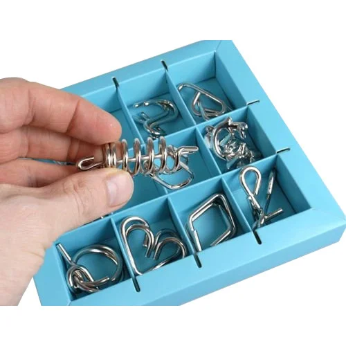 Набір головоломок 10 Metall Puzzles blue 10 головоломок Eureka 3D Puzzle 473356