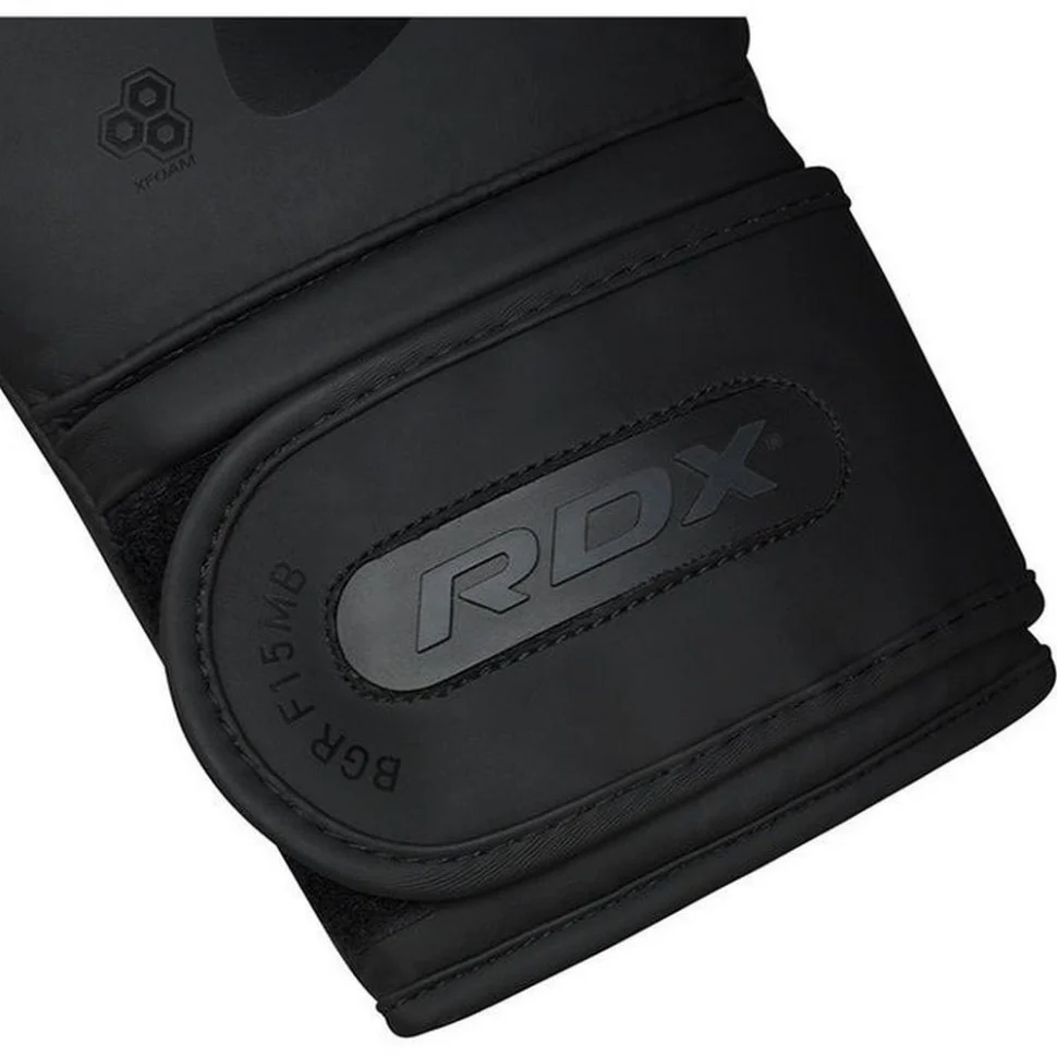 Боксерські рукавиці F15 Noir Matte RDX Inc Limited BGR-F15MB-10oz, Black 10 унцій (капа в комплекті)