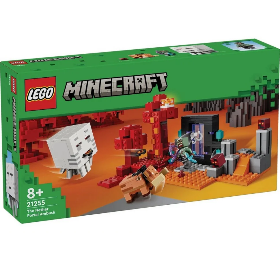 Конструктор Minecraft Засада у портала в Нижний мир LEGO 21255, 352 детали