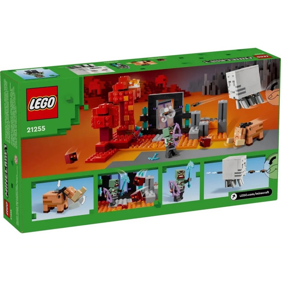 Конструктор Minecraft Засада у портала в Нижний мир LEGO 21255, 352 детали