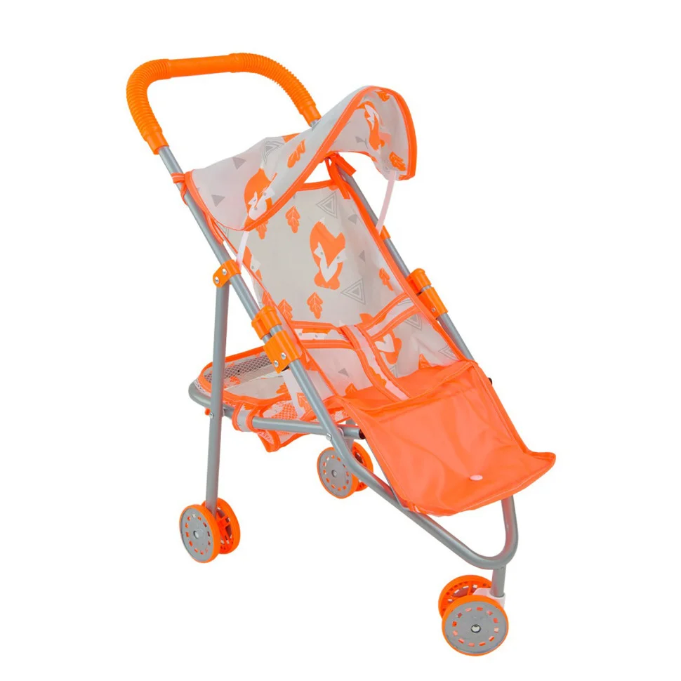 Дитяча колясочка для ляльок «Лисички» Bambi CS7912 прогулянкова, складна