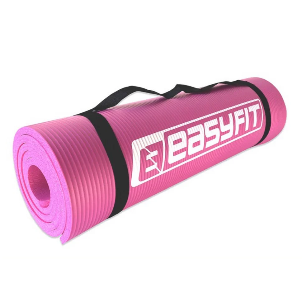 Коврик для фитнеса и йоги EasyFit EF-1919-P, NBR 10 мм, розовый
